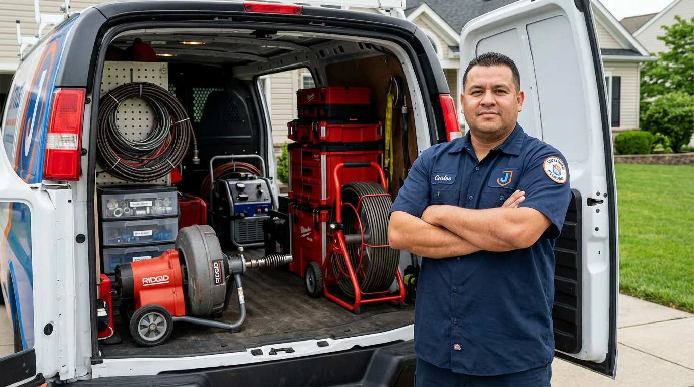 Professional drain cleaning equipment and Johns Plumbing LLC plumber in Altamonte Springs