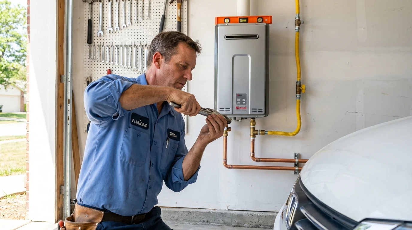 Tankless water heater installation by a Johns Plumbing LLC plumber in Altamonte Springs